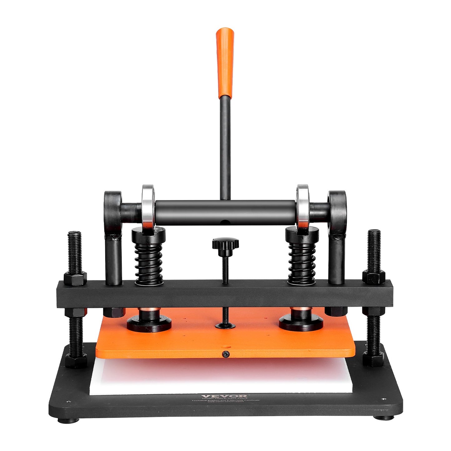 Lederschneidemaschine, 36 x 25,9 cm Prägeplatte, manuelle Stanzmaschine, 1,2 cm Hub, Lederprägemaschine mit zwei Führungswellen für verschiedene Materialien