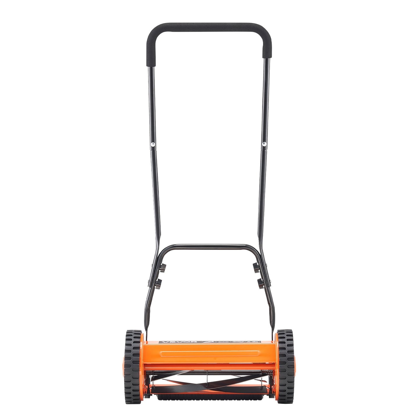 Push Reel Lawn Mower 35 cm, 5 Blades Manual Push Mower No Motor, 15-45 mm Adjustable Cutting Height, Walk-Behind Lawn Mowers with Grass Catcher Bag for Green Lawns, Driveways, Courtyards