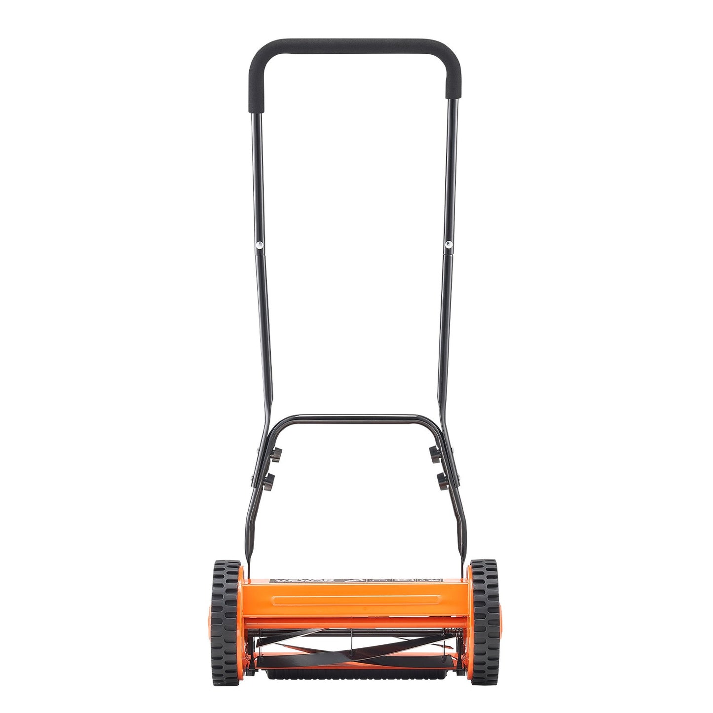 Push Reel Lawn Mower 40 cm, 5 Blades Manual Push Mower No Motor, 15-45 mm Adjustable Cutting Height, Walk-Behind Lawn Mowers with Grass Catcher Bag for Green Lawns, Driveways, Courtyards