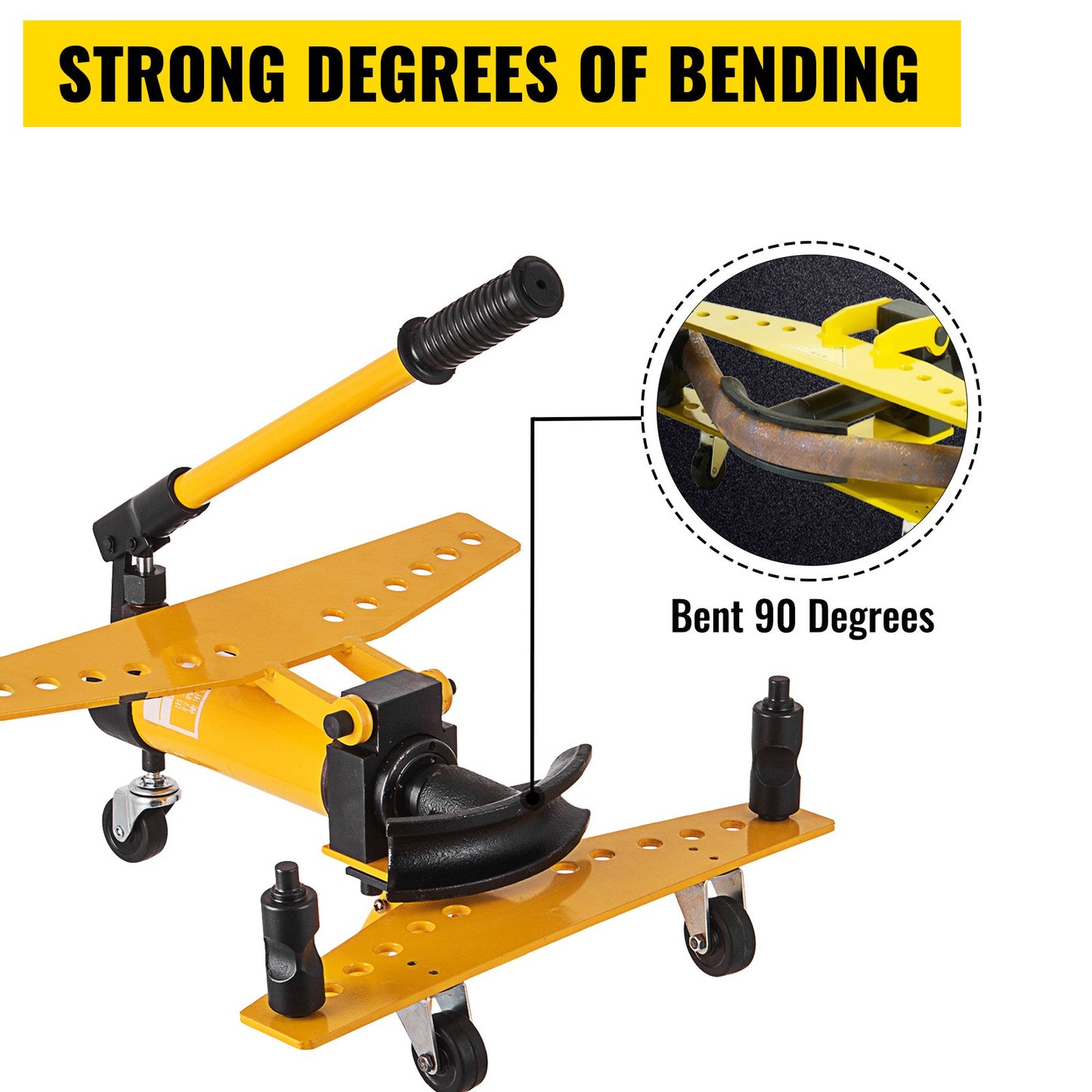 Manuelle hydraulische Rohrbiegemaschine, 10 Tonnen, Durchmesser 6,4–25,4 mm, 6 Biegebacken für Heizungs- und Rohrleitungsbau