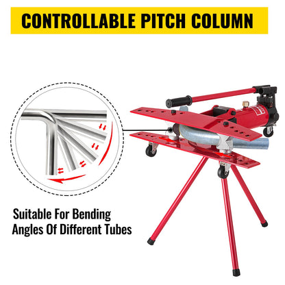 Manuelle Rohrbiegemaschine, Klempnerwerkzeug 16T, Rohrbiegemaschine 1/2-2 Zoll, Rohrbiegemaschine Ø22 mm-Ø60 mm, Rohrbiegemaschine für Heizungs- und Rohrleitungsbau