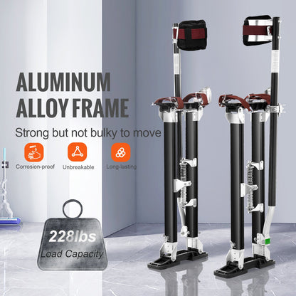 Drywall Stilts Aluminum Tool Stilts 61 cm-102 cm Adjustable Painting Black