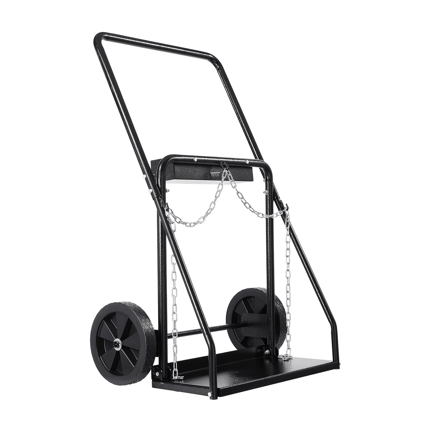 Dual Welding Cylinder Cart, Oxygen Acetylene Tank Cart with 440LBS Static Weight Capacity, 10-Inch Solid Wheels and Tank Storage Safety Chains, Suitable for Double 12.5-Inch Dia. Gas Cylinders