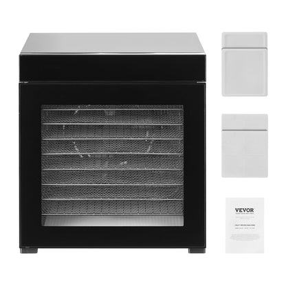 Food Dehydrator Machine, 10 Stainless Steel Trays, 1000W Electric Food Dryer with Adjustable Temperature & 24-Hour Timer, Freeze Dryer for Jerky, Meat, Fruit, Vegetables, Herbs, Dog Treats