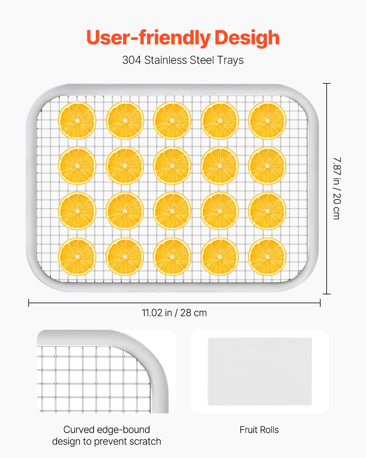 Food Dehydrator Machine, 8 Stainless Steel Trays, 400W Electric Food Dryer with Adjustable Temperature & 24-Hour Timer, Freeze Dryer for Jerky, Meat, Fruit, Vegetables, Herbs, Dog Treats