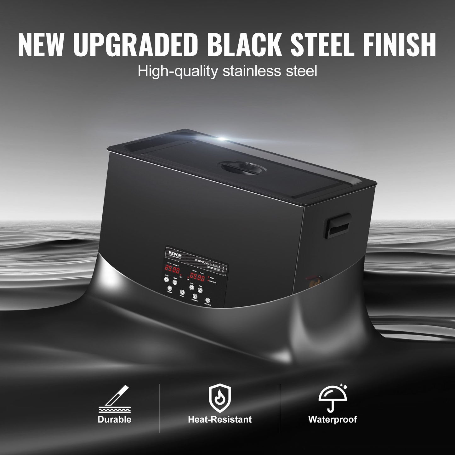 30L Sonic Cleaner, 600W Digital Ultrasonic Cleaning Machine with Upgraded Degassing and Gentle Mode, 40kHz Industrial Ultrasound Cleaner with Timer and Heater for Retainer Jewelry Tools