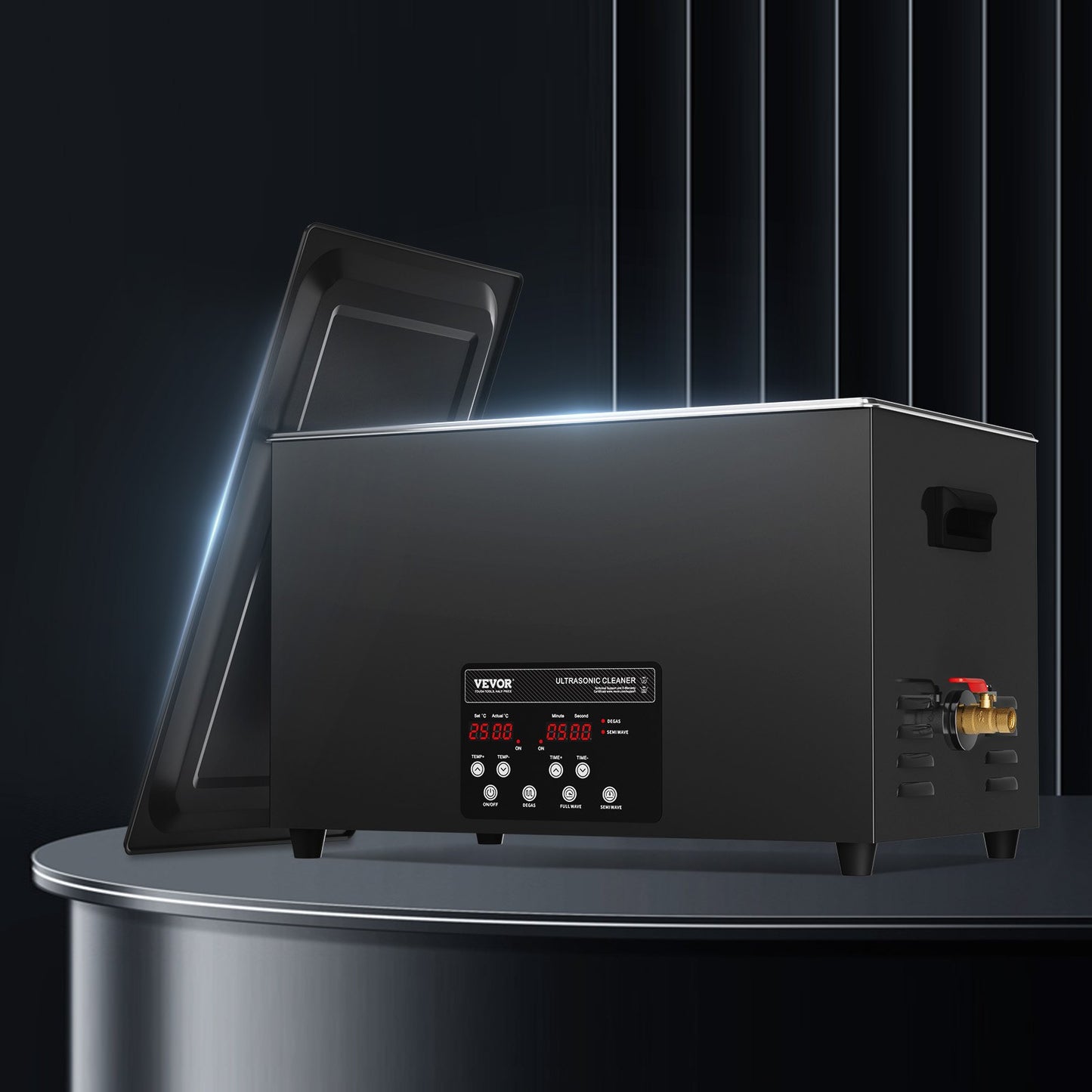 30L Sonic Cleaner, 600W Digital Ultrasonic Cleaning Machine with Upgraded Degassing and Gentle Mode, 40kHz Industrial Ultrasound Cleaner with Timer and Heater for Retainer Jewelry Tools