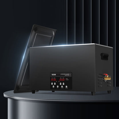 30L Sonic Cleaner, 600W Digital Ultrasonic Cleaning Machine with Upgraded Degassing and Gentle Mode, 40kHz Industrial Ultrasound Cleaner with Timer and Heater for Retainer Jewelry Tools