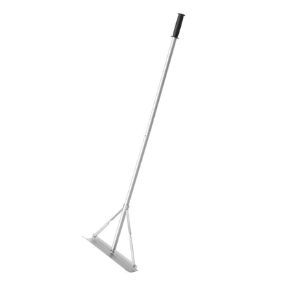 Landscape Rake, 1510 mm Handle 508 mm Wide Head, Large Heavy Duty Aluminum Landscaping Level, Asphalt Rake Tool for Asphalt & Land Leveling, Concrete Paving, Sand Flattening, No Teeth