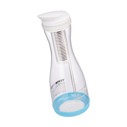 Water Filter Pitcher, 6 Cup Glass Water Filter Dispenser, Fast & Compact Fridge-friendly Water Filtration System, No BPA, Lasts 3 Months or 211 Gallons, Reduces Chlorine, Rust, Odors, PFOA/PFOS