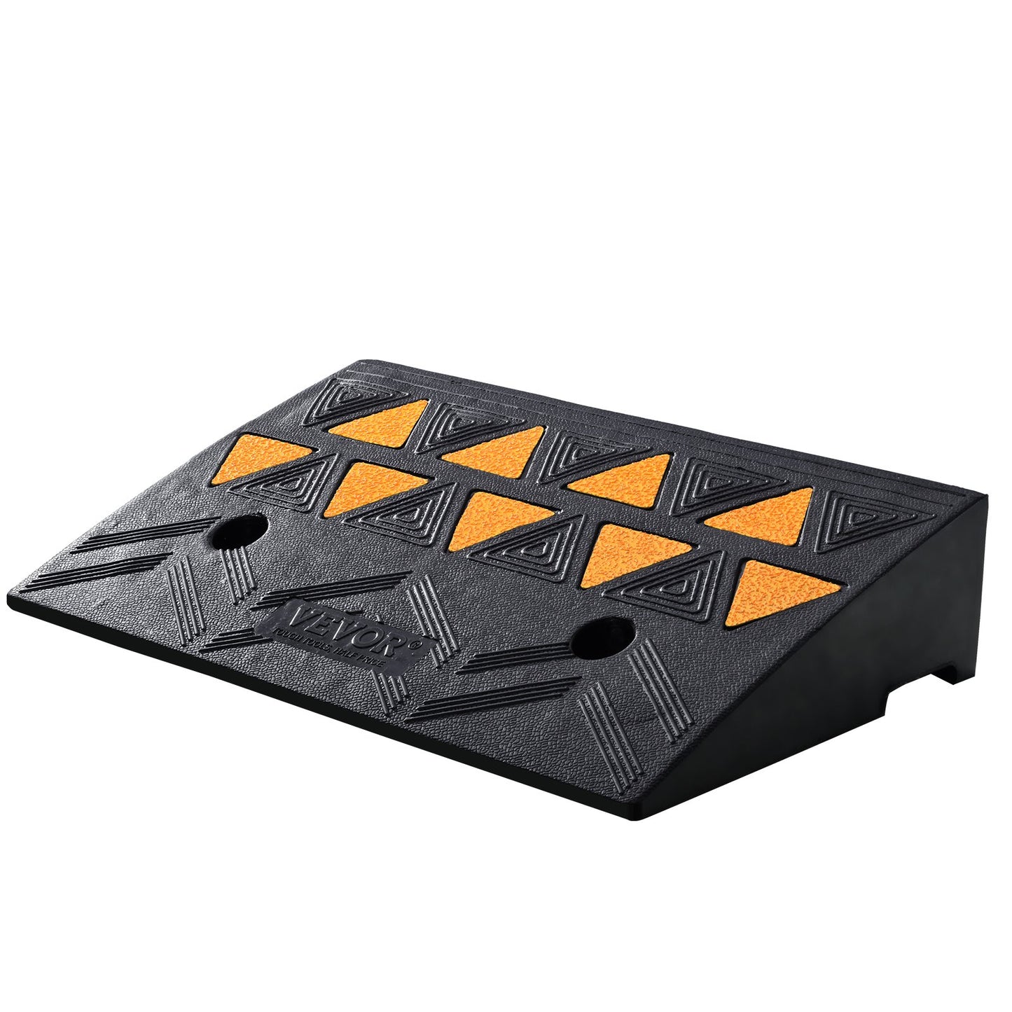 Rubber Curb Ramp 4.25" Rise Height Sidewalk Curb Ramp, 11.8" Width 19.7" Length Driveway Ramp for Curb, 15T Heavy Duty Rubber Ramp for Forklifts, Trucks, Buses, Cars, Wheelchairs, Bikes