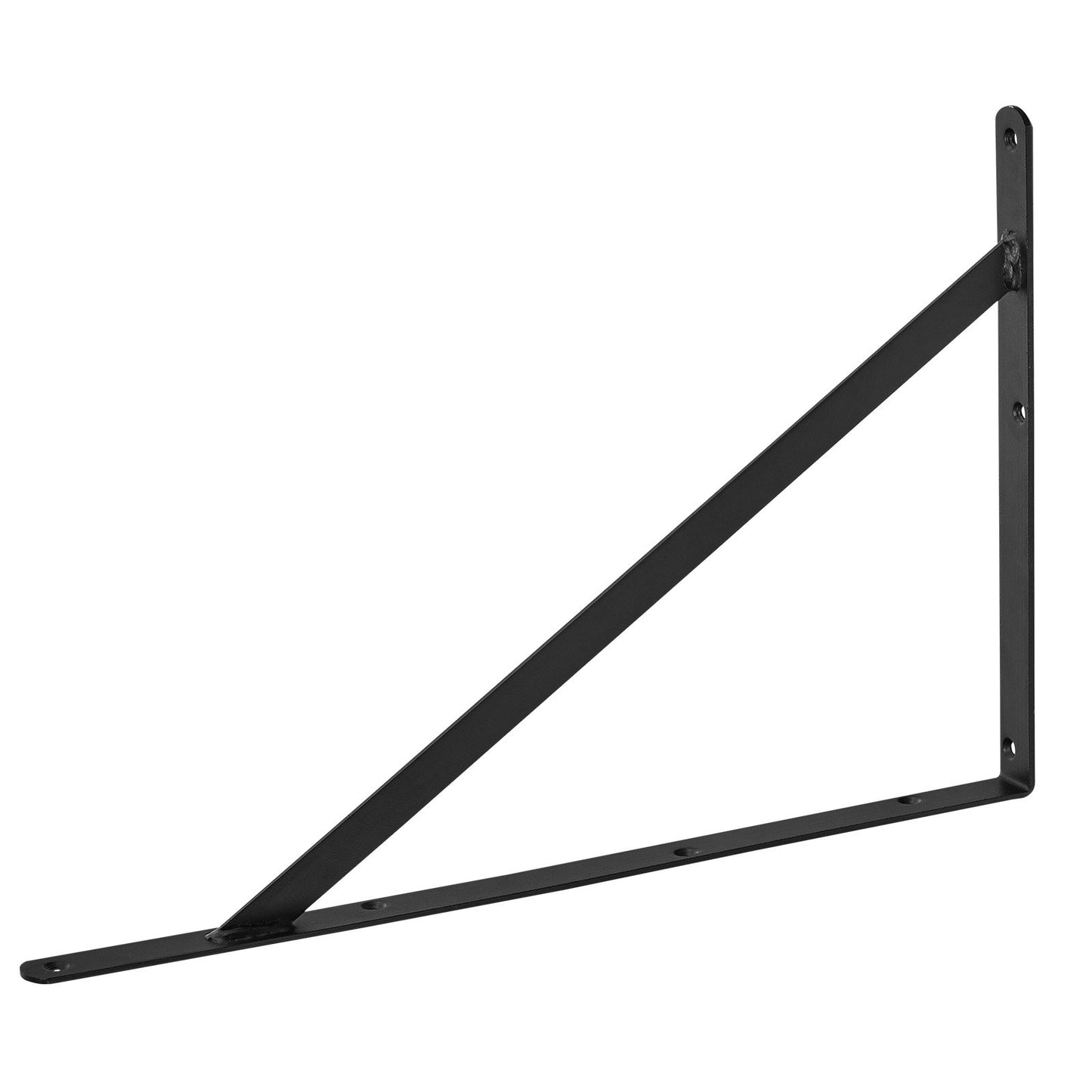 Shelf Bracket, 12 x 8 in 10 Pcs, Heavy Duty Floating Shelf Brackets, Brackets for Shelves, 3mm Thick Matte Black Triangle Shelf Bracket,Steel Shelving Brackets with 160 lbs Load Capacity