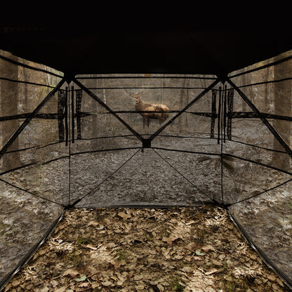 Hunting Blind 270° See Through Ground Blind One-Way Mesh for 4-5 Person