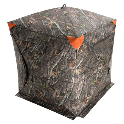 Hunting Blind 270° See Through Ground Blind 3 Windows Mesh for 2-3 Person