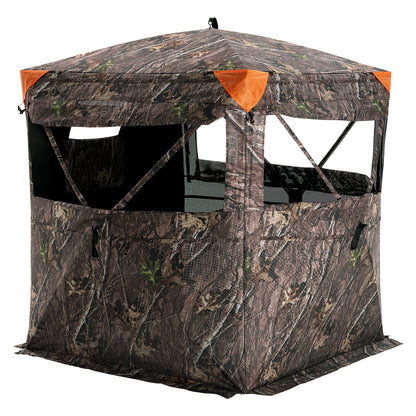 Hunting Blind 270° See Through Ground Blind One-Way Mesh for 1-2 Person