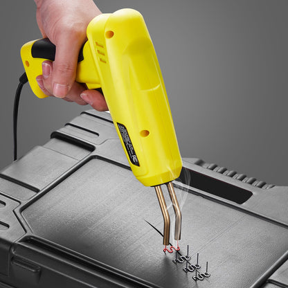 Plastic Welding Kit, 220W Plastic Welder Gun with 1200PCS Hot Staples & 76PCS Welding Rods, Professional Hot Staple Welding Gun with LED Light, Carrying Case for Kayak, Toys, Car Bumper Repair