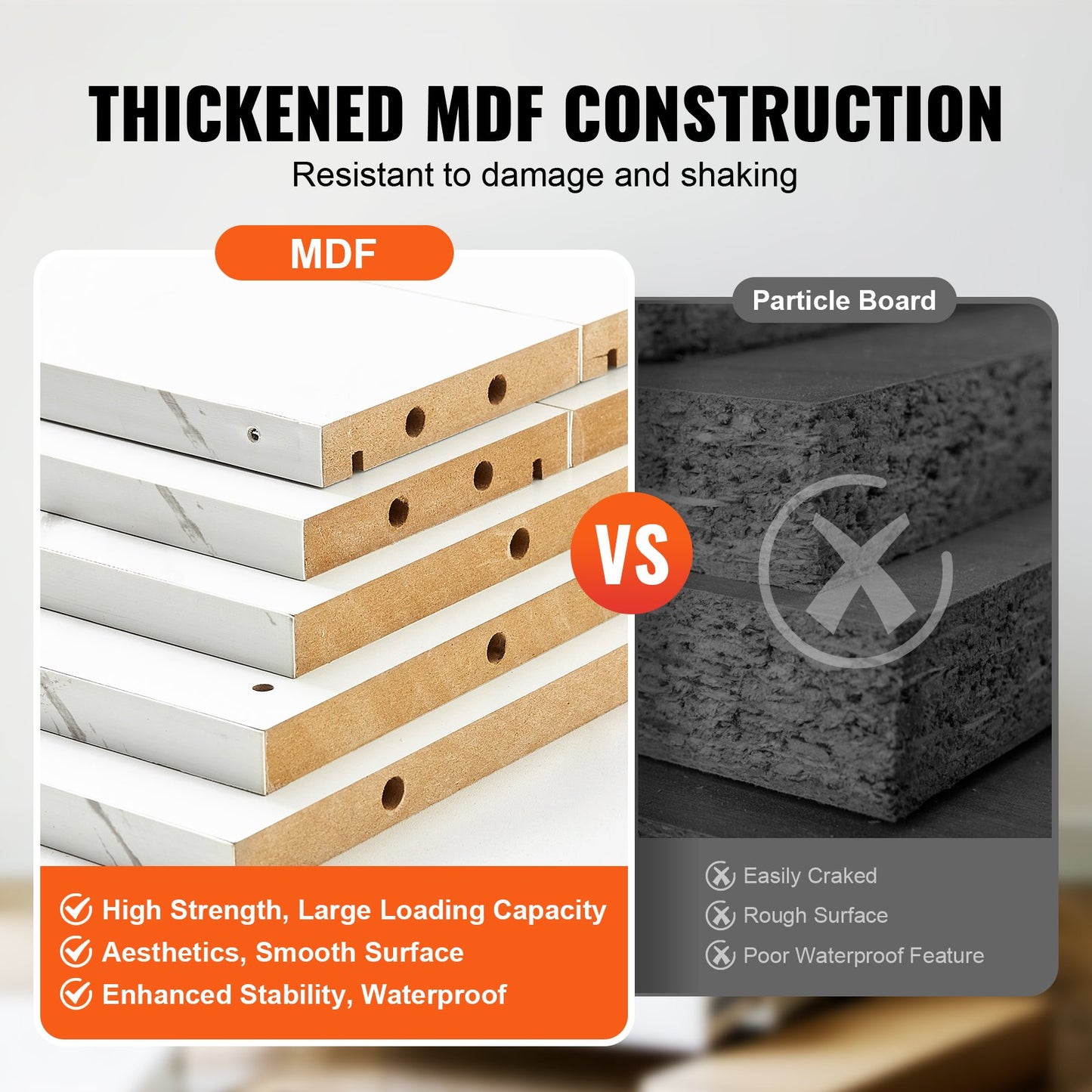 Salon Station, Wall Mount Barber Salon Station for Hair Stylist, Beauty Spa Furniture Set, 1 Storage Cabinet, 3 Cubbies and 2 Drawers(One Lockable), White