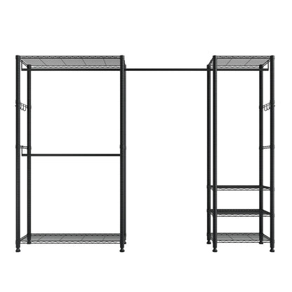 Clothing Garment Rack, Heavy Duty Clothes Rack, Freestanding Clothes Racks with Steel Frame, 363 kg Load Capacity Closet Wardrobe with Storage Shelves for Bedroom, Clothing Store, Hallway