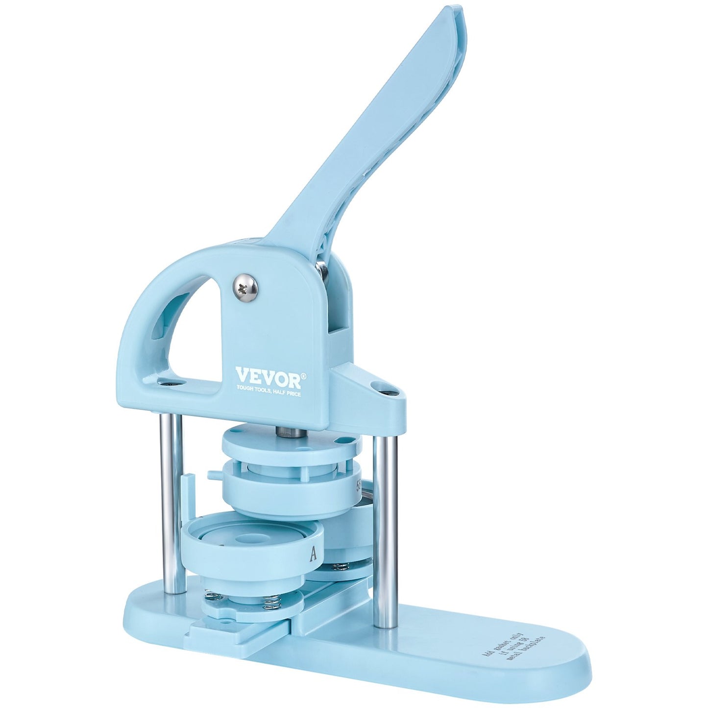 Knopfmaschine, 1/1,25/2,28 Zoll (25/32/58 mm), 3-in-1-Knopfmaschine, 300 Knopfteile, Knopfmaschine mit Panda-Zauberbuch, ergonomischer Stanzpressen-Satz mit Bogengriff, ideal für Kinder zum Basteln und Geschenke, Blau