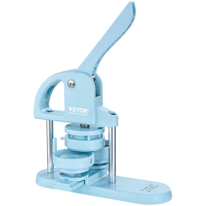 Knopfmaschine, 1/1,25/2,28 Zoll (25/32/58 mm), 3-in-1-Knopfmaschine, 300 Knopfteile, Knopfmaschine mit Panda-Zauberbuch, ergonomischer Stanzpressen-Satz mit Bogengriff, ideal für Kinder zum Basteln und Geschenke, Blau