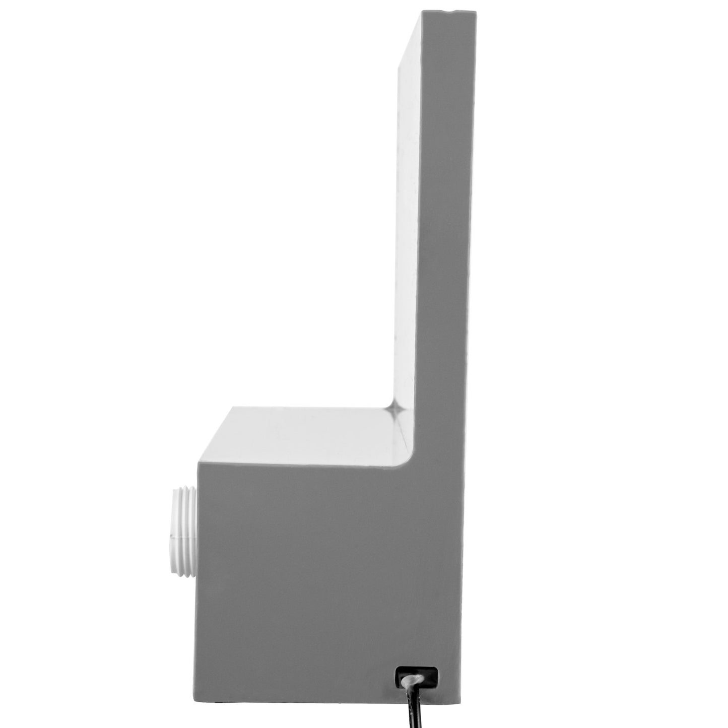 Poolbrunnen-Überlauf 11,8 x 3,2 x 8,1 Zoll, Brunnen-Überlauf mit blauer LED-Beleuchtung, Pool-Wasserfallbrunnen aus massivem Acryl, Pool-Wasserfall für Gartenteich, Schwimmbad, Quadratisch