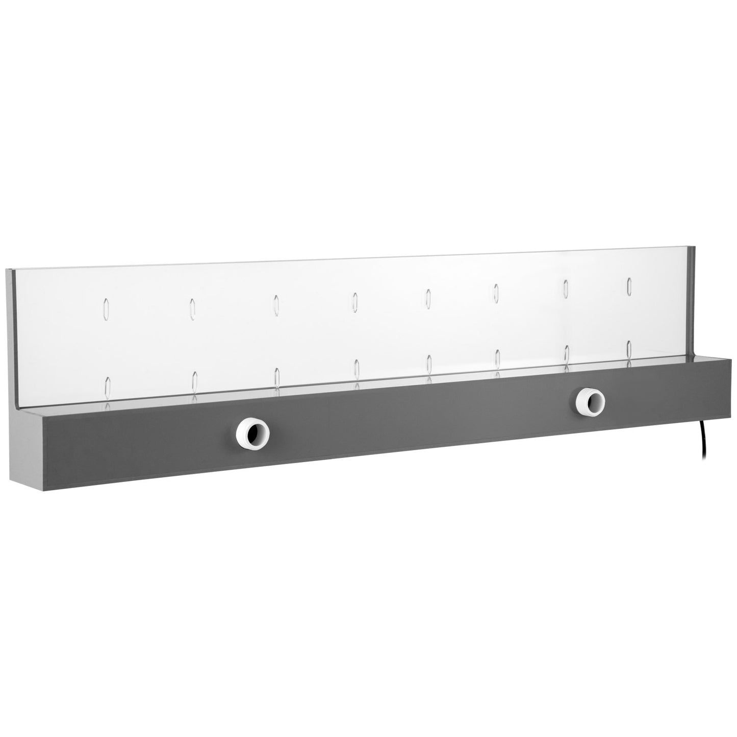 Fountain Spillway 36.2x3.2x8.1 Inch, Pool Waterfall Fountain 17 Colors Led, Pool Water Fall Kit With Remote, Pool Spillway Solid Acrylic Pool Waterfall for Garden Pond, Swimming Pool, Square