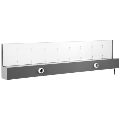 Fountain Spillway 36.2x3.2x8.1 Inch, Pool Waterfall Fountain 17 Colors Led, Pool Water Fall Kit With Remote, Pool Spillway Solid Acrylic Pool Waterfall for Garden Pond, Swimming Pool, Square