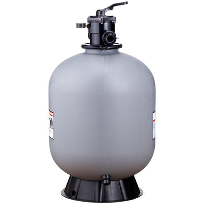 Sand Filter, 24-inch, Up to 65 GPM Flow Rate, Above Inground Swimming Pool Sand Filter System with 7-Way Multi-Port Valve, Filter, Backwash, Rinse, Recirculate, Waste, Winter, Closed Functions