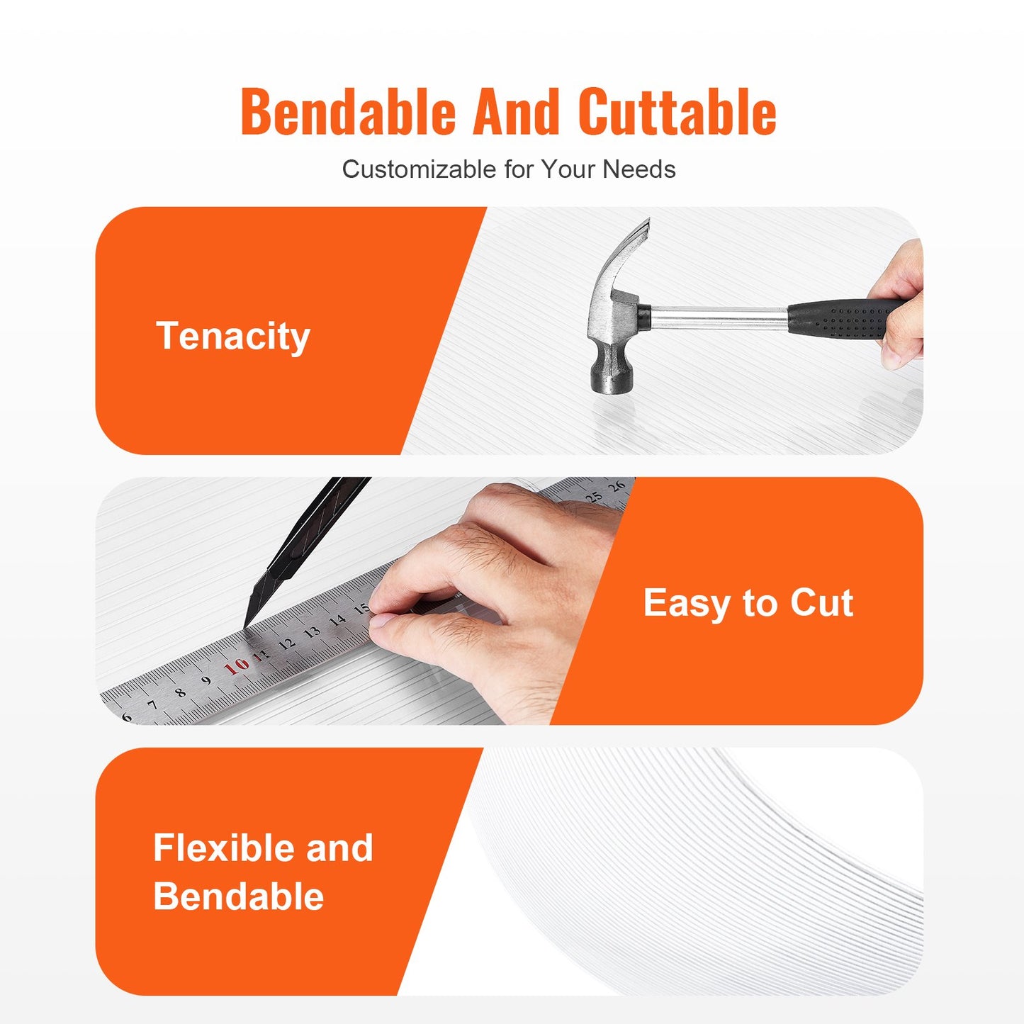 12er-Pack Polycarbonat-Gewächshausplatten, 61 x 122 x 6 mm Dachplatten, wasserdicht, UV-beständig, Wellkunststoff-Dachplatten, schlagfeste, transparente Dachplatten für Gewächshaus/Garten