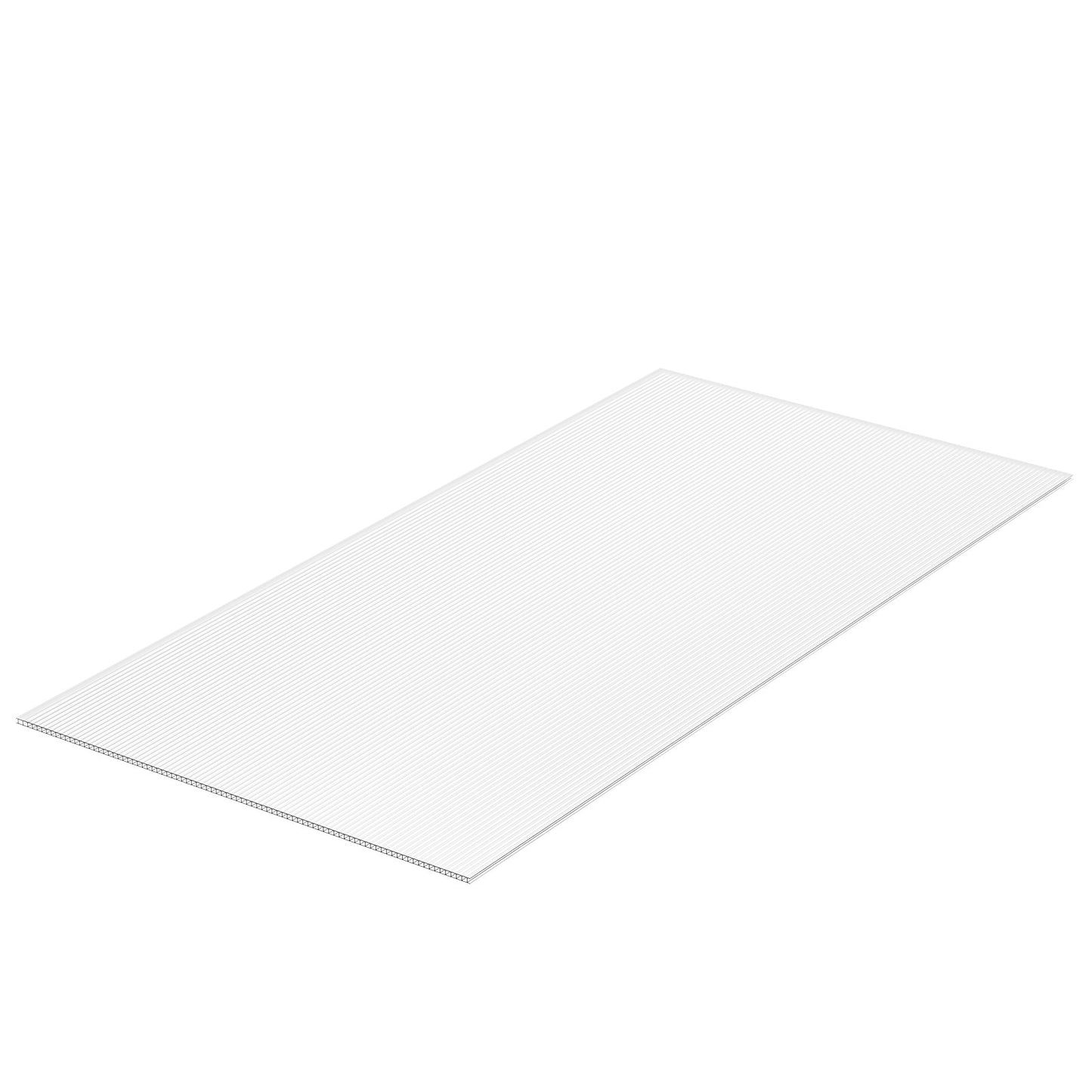 12er-Pack Polycarbonat-Gewächshausplatten, 61 x 122 x 6 mm Dachplatten, wasserdicht, UV-beständig, Wellkunststoff-Dachplatten, schlagfeste, transparente Dachplatten für Gewächshaus/Garten