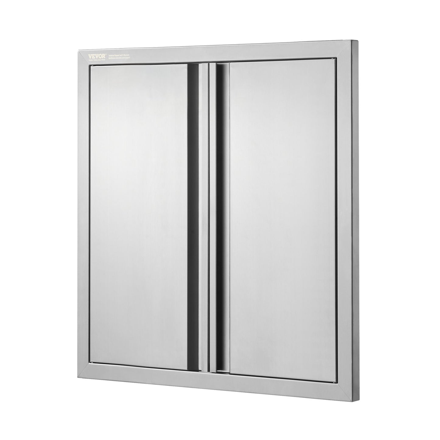 BBQ Access Door, 610x610 mm Double Outdoor Kitchen Door, Stainless Steel Flush Mount Door, Wall Vertical Door with Recessed Handles , for BBQ Island, Grilling Station, Outside Cabinet