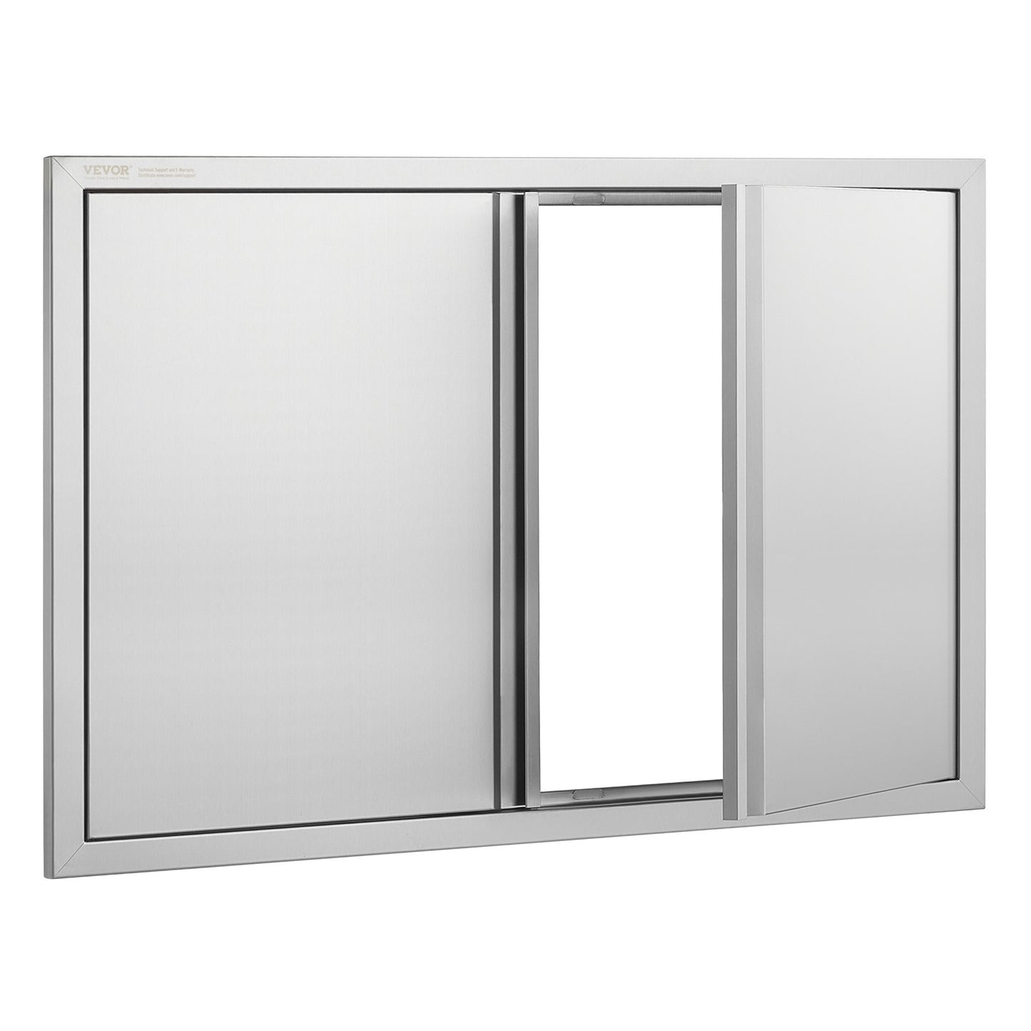 BBQ Access Door, 914x610 mm Double Outdoor Kitchen Door, Stainless Steel Flush Mount Door, Wall Vertical Door with Recessed Handles , for BBQ Island, Grilling Station, Outside Cabinet