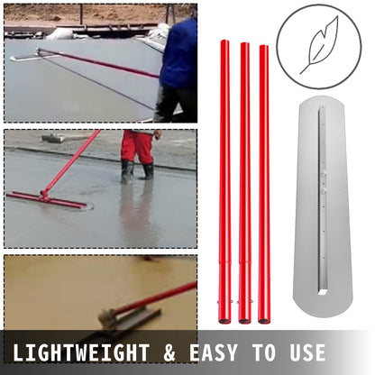 Bull Float Concrete Float 1200x200mm Concrete Tool Trowel Float adjustable Handle & Bracket,concrete float with Handle Length: 3 x 1.8m