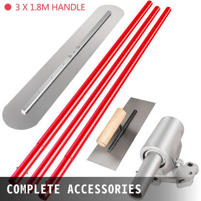 Bull Float Concrete Float 1200x200mm Concrete Tool Trowel Float adjustable Handle & Bracket,concrete float with Handle Length: 3 x 1.8m