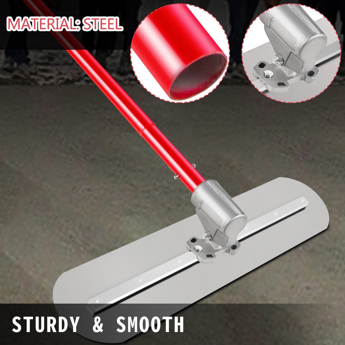 Bull Float Manganese Steel Concrete Float 900x200mm, Concrete Float Tool Cement Tool Bull Concrete Kit Bull Pool Float Bull Float Handle Bull Float Bracket Concrete Tool Finishing Bull Float