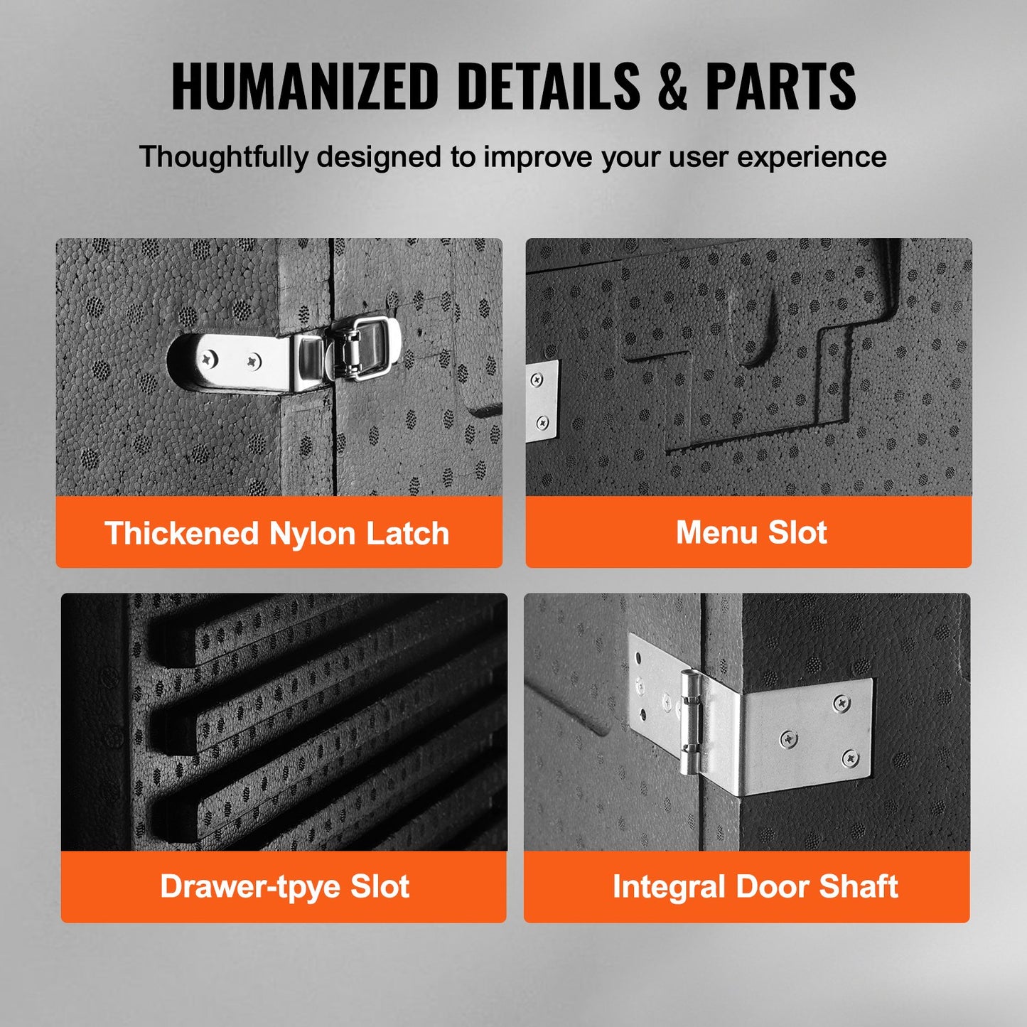 Insulated Food Pan Carrier, 82 Qt Hot Box for Catering, LLDPE Food Box Carrier with Double Buckles, Front Loading Food Warmer for Restaurant, Canteen, etc.