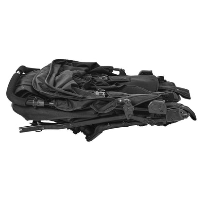 Double Stroller, Side x Side, Foldable Lightweight Twin Stroller with Tandem Seating, Adjustable Footrest/Rotating Handle, Wrap-Around Safety Harness,Storage Basket,for Newborn & Toddler (Black)