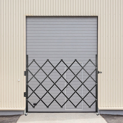 Single Folding Security Gate, 170 × 124 cm(W × H)Folding Door Gate, Steel Accordion Security Gate, Flexible Expanding Security Gate, 360° Rolling Barricade Gate, Scissor Gate or Door with Padlock