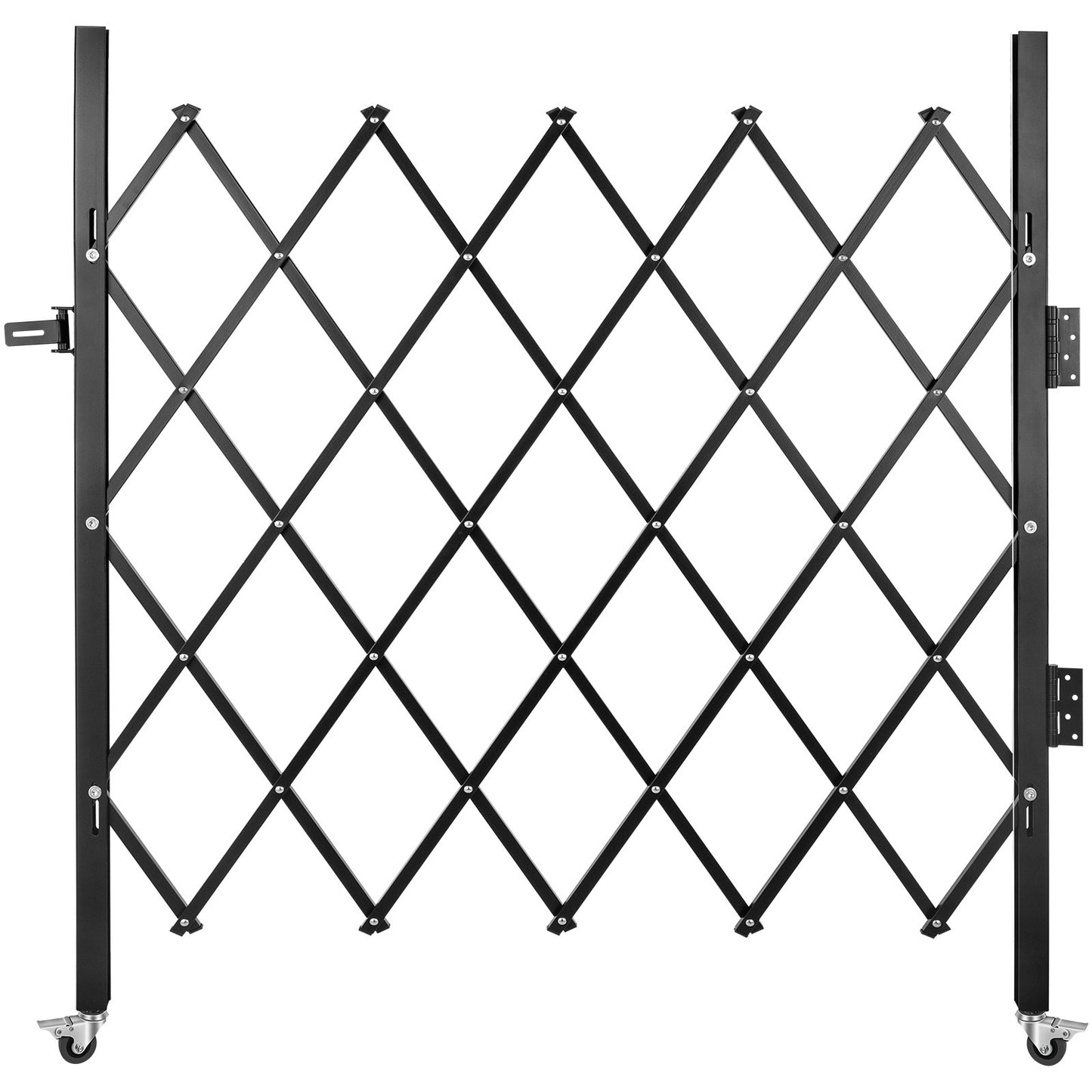 Single Folding Security Gate, 170 × 124 cm(W × H)Folding Door Gate, Steel Accordion Security Gate, Flexible Expanding Security Gate, 360° Rolling Barricade Gate, Scissor Gate or Door with Padlock