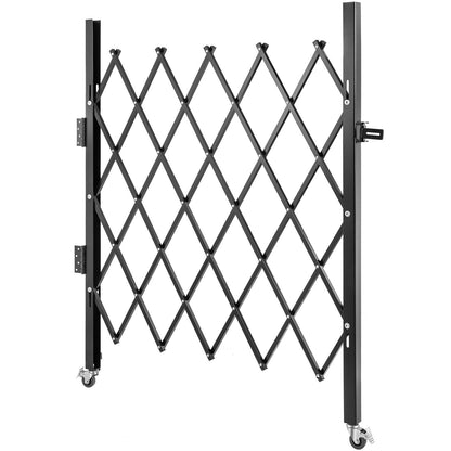 Single Folding Security Gate, 170 × 124 cm(W × H)Folding Door Gate, Steel Accordion Security Gate, Flexible Expanding Security Gate, 360° Rolling Barricade Gate, Scissor Gate or Door with Padlock