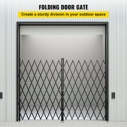 Double Folding Security Gate Folding Door Gate 310 × 154 cm(W × H)Scissor Gate
