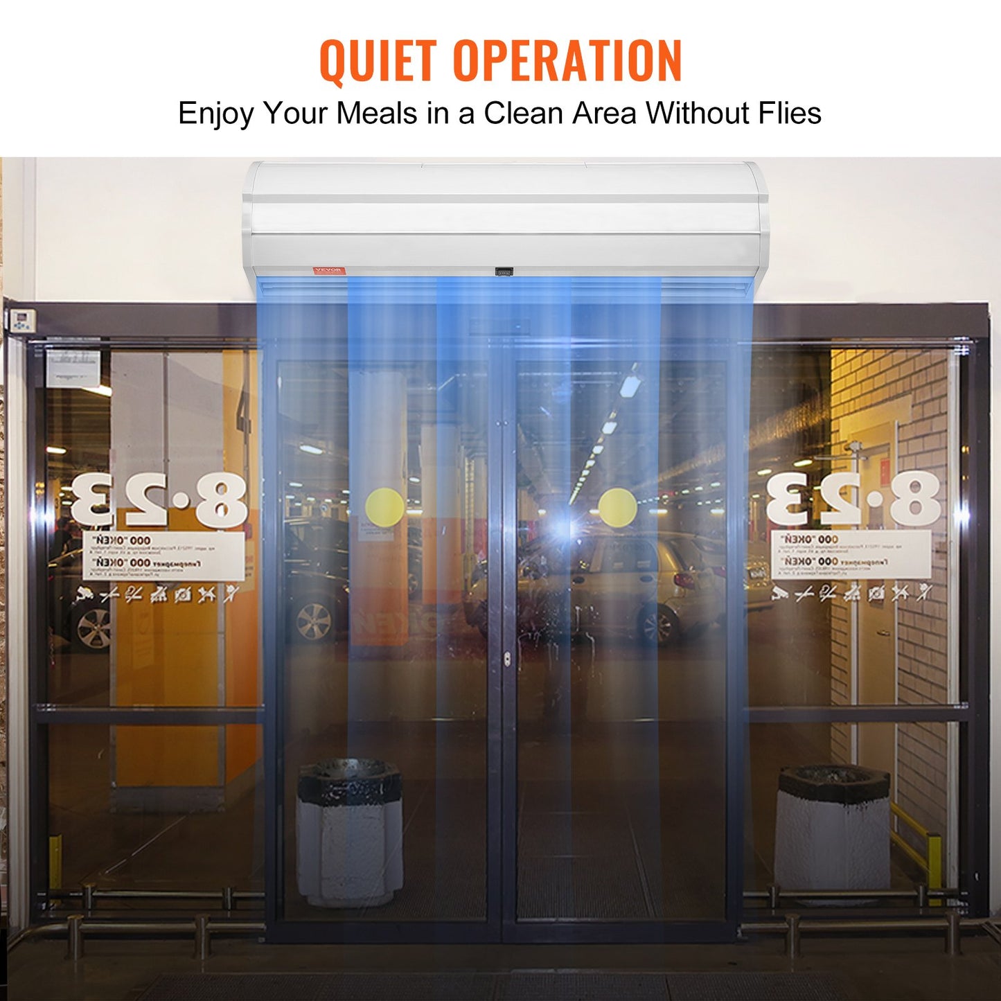 0.9m Commercial Indoor Air Curtain Super Power 2 Speeds 1528m³/h, UL Certified Wall Mounted Air Curtains for Doors, Indoor Over Door Fan with Heavy Duty Limit Switch, Easy-Install Unheated