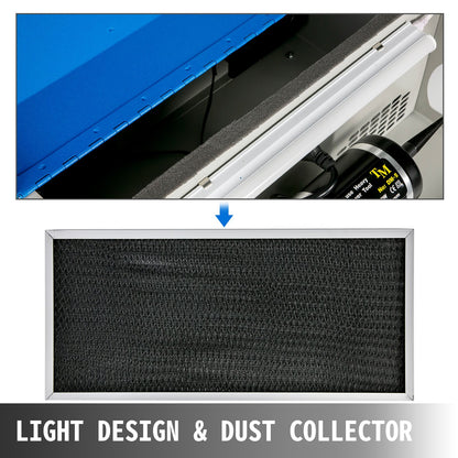 Jewelry Polishing Machine Buffing Machine Benchtop Jewelry Polishing Tool Dust Collector Buffing Table Top Jewelry Buffer Polisher Machine With Light Polishing Buffing Machine