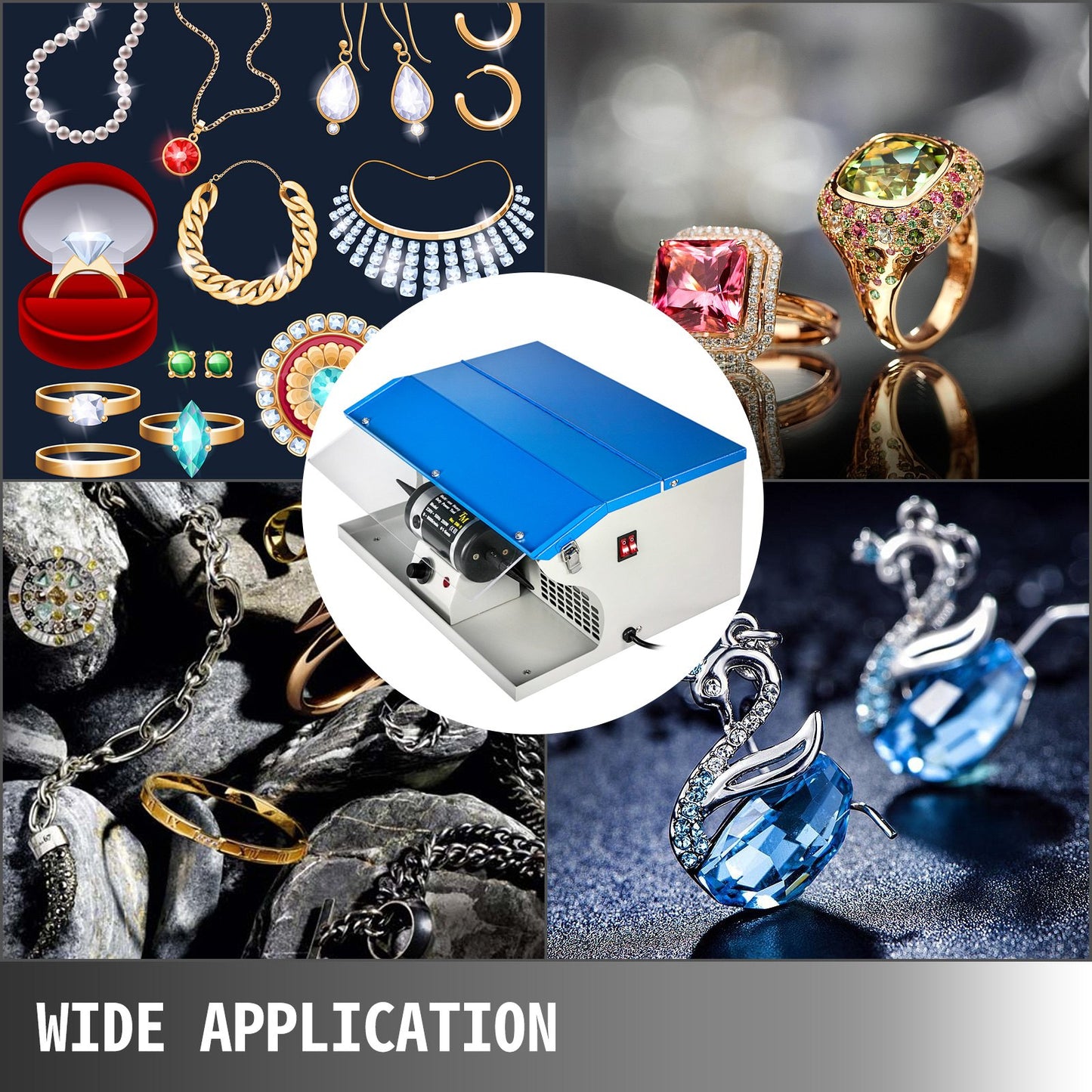 Jewelry Polishing Machine Buffing Machine Benchtop Jewelry Polishing Tool Dust Collector Buffing Table Top Jewelry Buffer Polisher Machine With Light Polishing Buffing Machine
