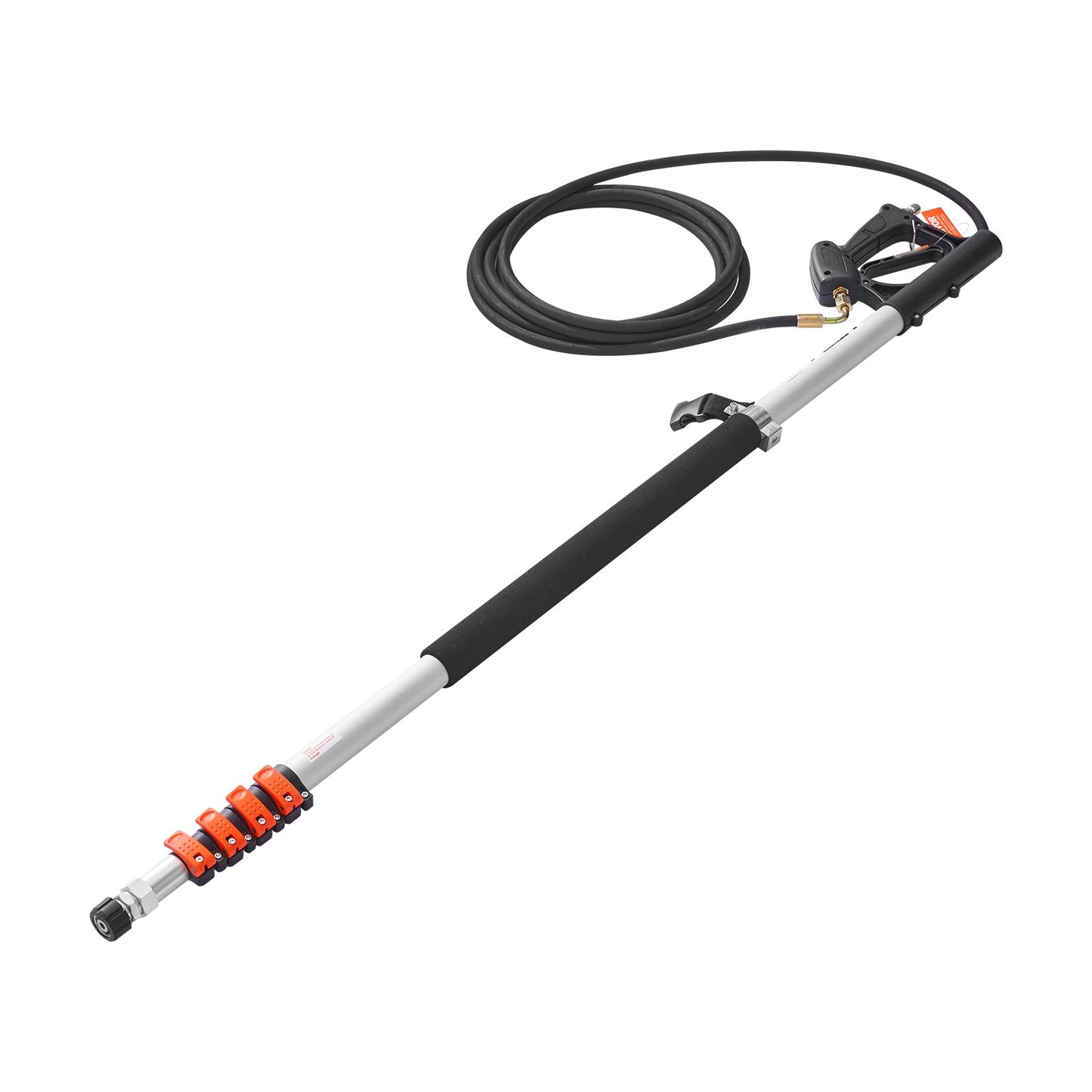 Pressure Washer Telescoping Wand, 24 ft, 4000 psi, Telescopic Spray Wand with Power Washer Extension Wands, Gutter Cleaner, Pivoting Coupler, 7 Spray Nozzle Tips and Adjustable Support Harness