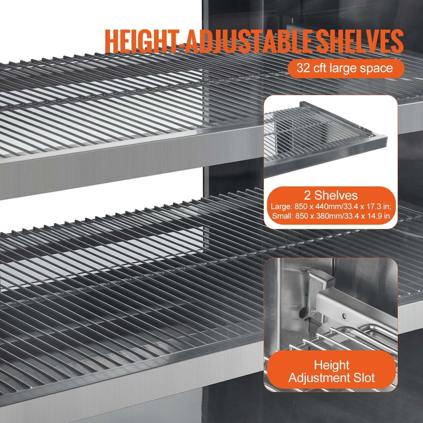 Kühlvitrine, 901 l (32 Kubikfuß), große Gebäckvitrine, 4-stöckige Gewerbekühlvitrine mit LED-Beleuchtung, Abluftkühlung, fahrbar mit Rollen, für Bäckereien