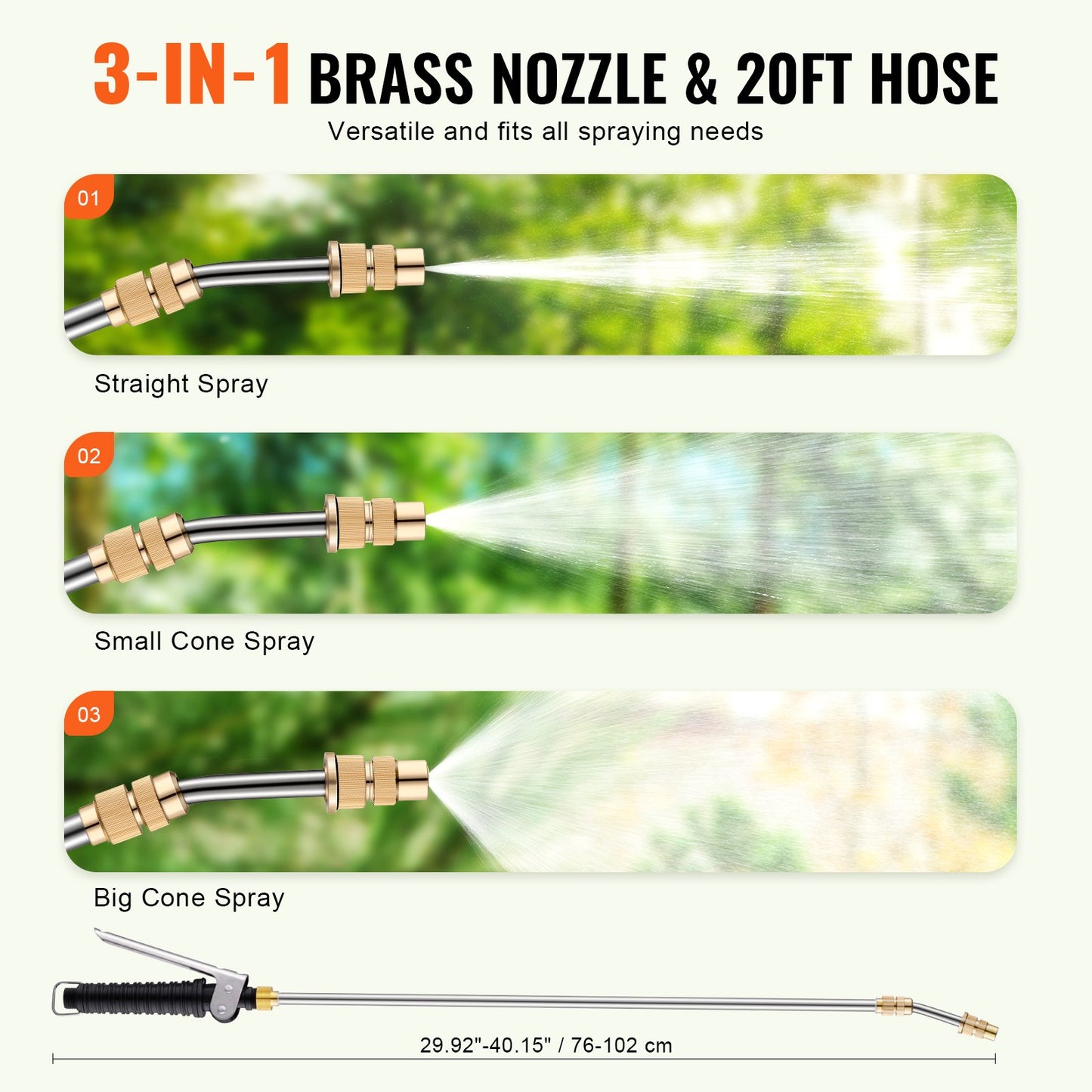 ATV-Punktspritze, 60 l ATV/UTV-Feldspritze mit Düsenbalken, 12-V-Pumpe mit Wassertank, 7,2 l/min Durchflussrate, einstellbarer Druck von 0–5,5 bar, 6 m Schlauch, weiß