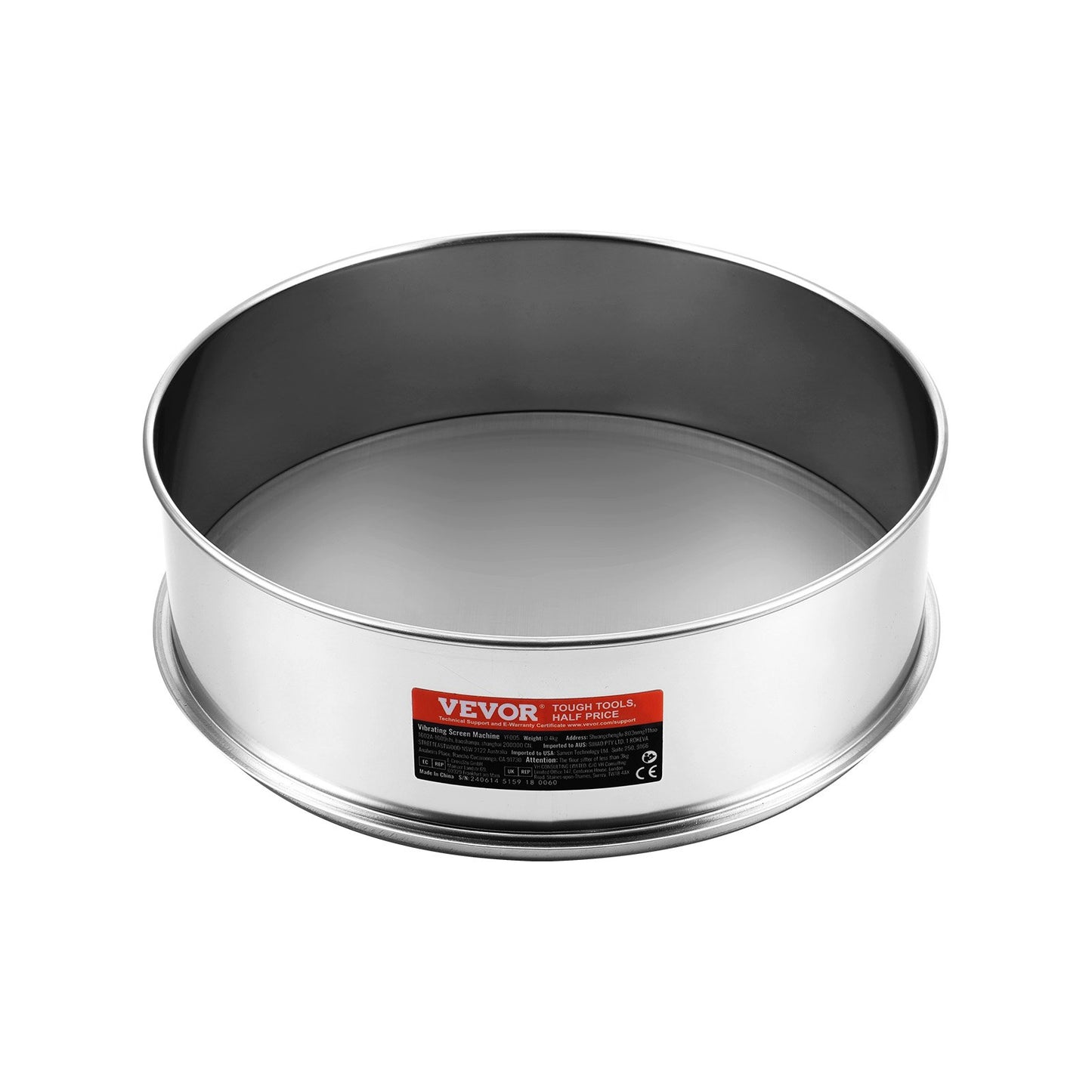 Mehlsieb, feinmaschig, 150 Mesh, aus lebensmittelechtem Edelstahl 304, 32 cm (12,6 Zoll) Durchmesser, 5 Maschenweiten für Mungbohnen, Reis, Mehl und Perlmehl