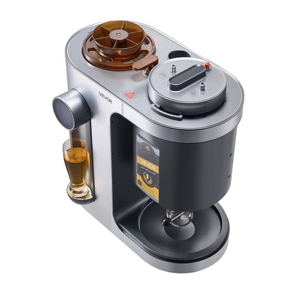 Automatische Heimbrauanlage, 13-Liter-All-in-One-Gerät, 1500 W Leistung, elektrische Brauanlage mit Maische- und Kochvorrichtung, Innentank aus Edelstahl 304, automatische Temperatur- und Druckregelung