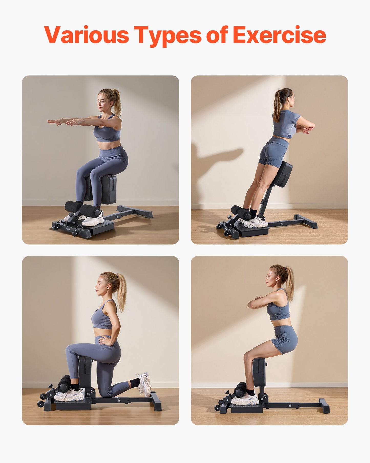 Sissy Squat Machine, Multi-Function Deep Sissy Squat Bench for Leg Muscle Training, Easy Setup & Foldable Core Waistline & Glute Workout Equipment, Leg Exercise Machine for Home Gym, Black